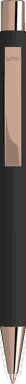 UMA STRAIGHT rose-gold metalen soft touch balpen - Schwarz