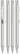 UMA STRAIGHT chroom metalen balpen - Silver