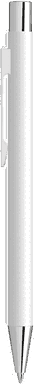 UMA STRAIGHT Chrom Metall Kugelschreiber - Weiß