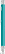 UMA STRAIGHT chroom metalen balpen - Turquoise