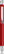 UMA STRAIGHT chroom metalen balpen - Red