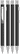 UMA STRAIGHT chroom metalen balpen - Black