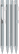 UMA STRAIGHT chroom metalen balpen - Light grey