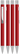 UMA STRAIGHT chroom metalen balpen - Red