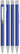 UMA STRAIGHT chroom metalen balpen - Middle blue