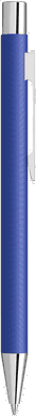 UMA STRAIGHT Chrom Metall Kugelschreiber - Mittelblau