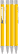 UMA STRAIGHT chroom metalen balpen - Dark yellow