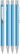 UMA STRAIGHT chroom metalen balpen - Light blue