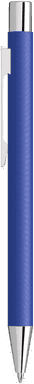 UMA STRAIGHT Chrom Metall Kugelschreiber - Mittelblau