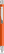 UMA STRAIGHT chroom metalen balpen - Orange