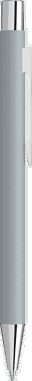UMA STRAIGHT Chrom Metall Kugelschreiber - Hellgrau