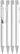 UMA STRAIGHT chroom metalen balpen - White
