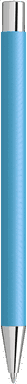 UMA STRAIGHT Chrom Metall Kugelschreiber - Hellblau