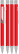 UMA STRAIGHT chroom metalen balpen - Light red