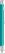 UMA STRAIGHT chroom metalen balpen - Turquoise