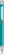 UMA STRAIGHT chroom metalen balpen - Turquoise