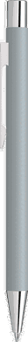UMA STRAIGHT Chrom Metall Kugelschreiber - Hellgrau