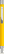 UMA STRAIGHT chroom metalen balpen - Dark yellow