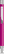 UMA STRAIGHT chroom metalen balpen - Magenta