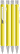 UMA STRAIGHT chroom metalen balpen - Yellow