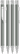 UMA STRAIGHT chroom metalen balpen - Grey