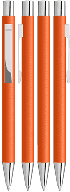 UMA STRAIGHT Chrom Metall Kugelschreiber - Orange