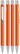 UMA STRAIGHT chroom metalen balpen - Orange