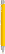 UMA STRAIGHT chroom metalen balpen - Dark yellow