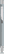 UMA STRAIGHT chroom metalen balpen - Light grey