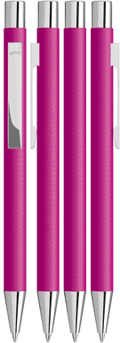 UMA STRAIGHT Chrom Metall Kugelschreiber - Magenta