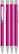 UMA STRAIGHT chroom metalen balpen - Magenta