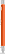 UMA STRAIGHT chroom metalen balpen - Orange