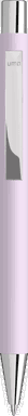 UMA STRAIGHT Chrom-Metall-Kugelschreiber mit Soft-Touch-Oberfläche - Pastellviolett