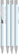 UMA STRAIGHT chroom metalen soft touch balpen - Pastel blue