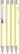UMA STRAIGHT chroom metalen soft touch balpen - Pastel yellow