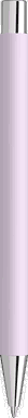 UMA STRAIGHT Chrom-Metall-Kugelschreiber mit Soft-Touch-Oberfläche - Pastellviolett