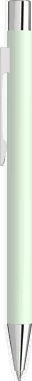 UMA STRAIGHT Chrom-Metall-Kugelschreiber mit Soft-Touch-Oberfläche - Pastellgrün
