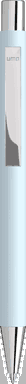 UMA STRAIGHT Chrom-Metall-Kugelschreiber mit Soft-Touch-Oberfläche - Pastellblau