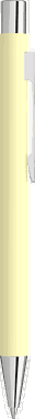 UMA STRAIGHT Chrom-Metall-Kugelschreiber mit Soft-Touch-Oberfläche - Pastellgelb