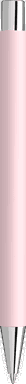 UMA STRAIGHT Chrom-Metall-Kugelschreiber mit Soft-Touch-Oberfläche - Pastellrosa