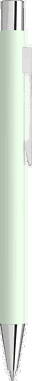 UMA STRAIGHT Chrom-Metall-Kugelschreiber mit Soft-Touch-Oberfläche - Pastellgrün
