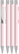UMA STRAIGHT chroom metalen soft touch balpen - Pastel rose