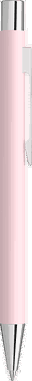 UMA STRAIGHT Chrom-Metall-Kugelschreiber mit Soft-Touch-Oberfläche - Pastellrosa
