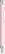 UMA STRAIGHT chroom metalen soft touch balpen - Pastel rose