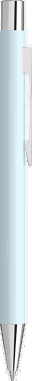 UMA STRAIGHT Chrom-Metall-Kugelschreiber mit Soft-Touch-Oberfläche - Pastellblau