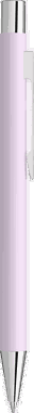UMA STRAIGHT Chrom-Metall-Kugelschreiber mit Soft-Touch-Oberfläche - Pastellviolett
