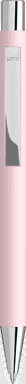 UMA STRAIGHT Chrom-Metall-Kugelschreiber mit Soft-Touch-Oberfläche - Pastellrosa