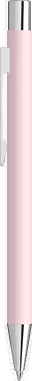 UMA STRAIGHT Chrom-Metall-Kugelschreiber mit Soft-Touch-Oberfläche - Pastellrosa
