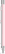 UMA STRAIGHT chroom metalen soft touch balpen - Pastel rose