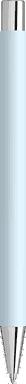 UMA STRAIGHT Chrom-Metall-Kugelschreiber mit Soft-Touch-Oberfläche - Pastellblau